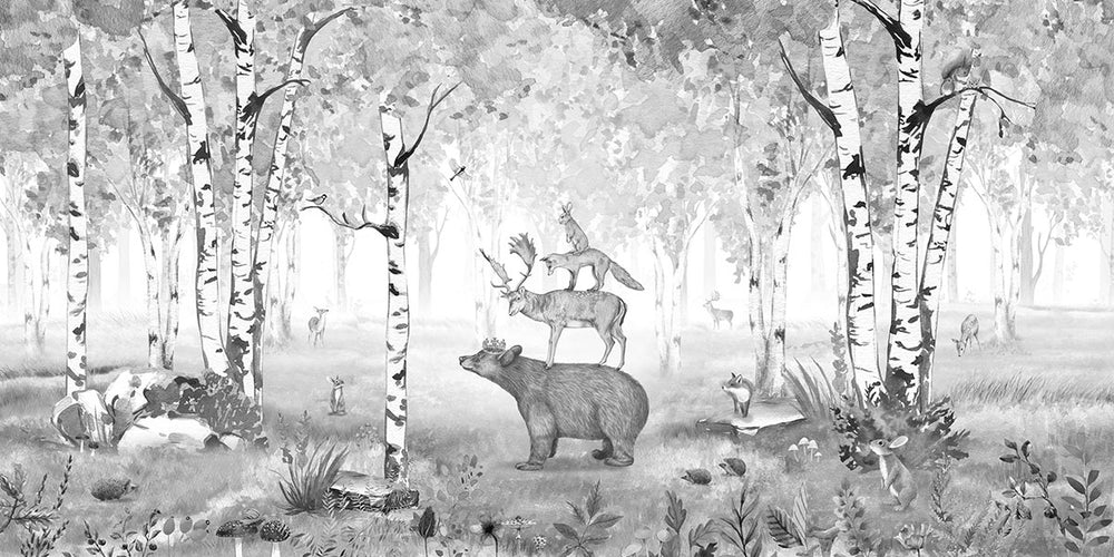 Mural Sleepy Bear Black – Kikki Belle – imagem 1