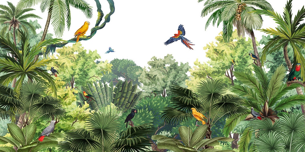 Mural Canopy Jungle B&W – Kikki Belle – imagem 1