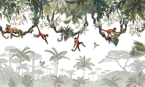 Mural Cheeky Monkeys seamless panorama – Kikki Belle – imagem 1