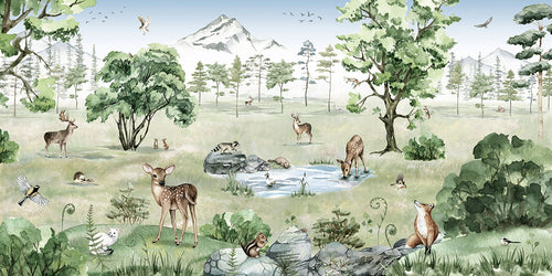 Mural Deer Forest Summer – Kikki Belle – imagem 1