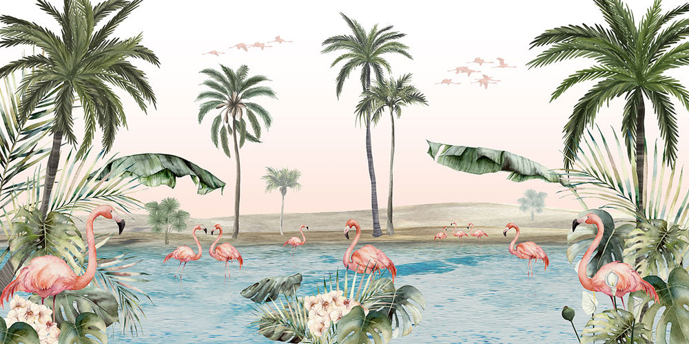 Mural Flamingo Oasis – Kikki Belle – imagem 1