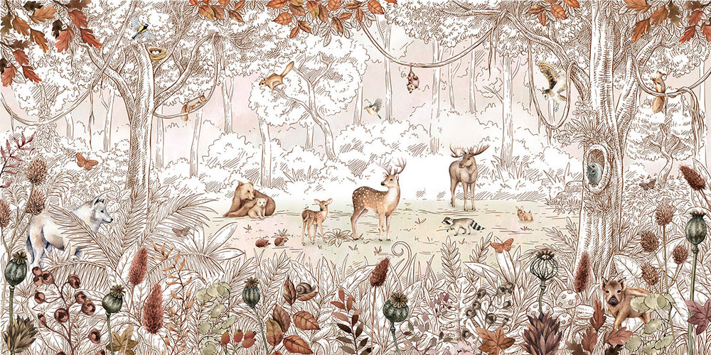 Mural Forest Friends Autumn – Kikki Belle – imagem 1