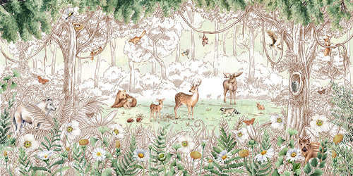 Mural Forest Friends Spring – Kikki Belle – imagem 1