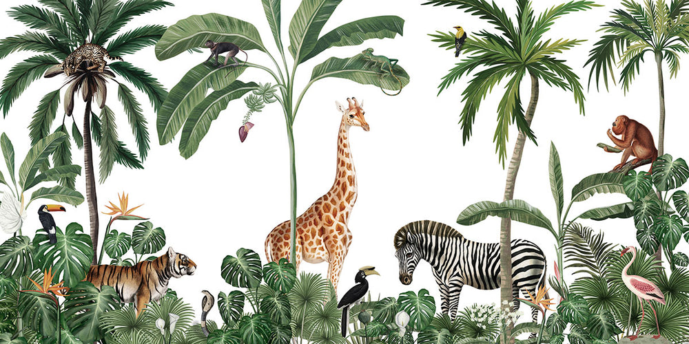 Mural Jungle Jive White – Kikki Belle – imagem 1