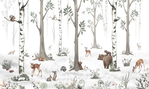 Mural White Forest seamless panorama – Kikki Belle – imagem 1