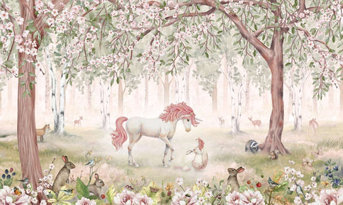 Mural Unicorn Forest Green – Kikki Belle – imagem 1