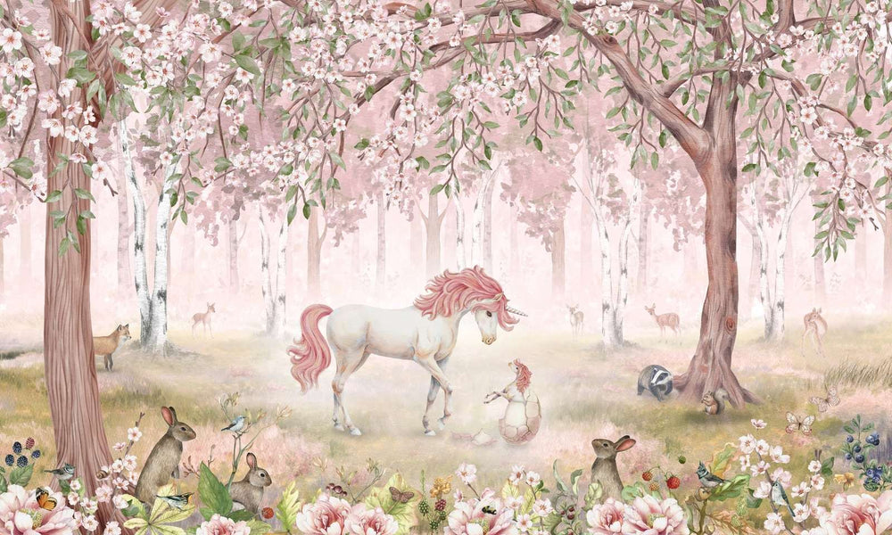 Mural Unicorn Forest Pink – Kikki Belle – imagem 1