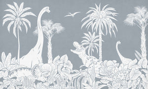Mural Monochrome Dino Blue – Kikki Belle – imagem 1
