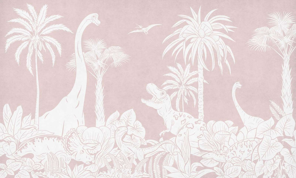 Mural Monochrome Dino Pink – Kikki Belle – imagem 1