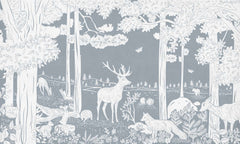 Mural Monochrome Forest Blue – Kikki Belle – imagem 1