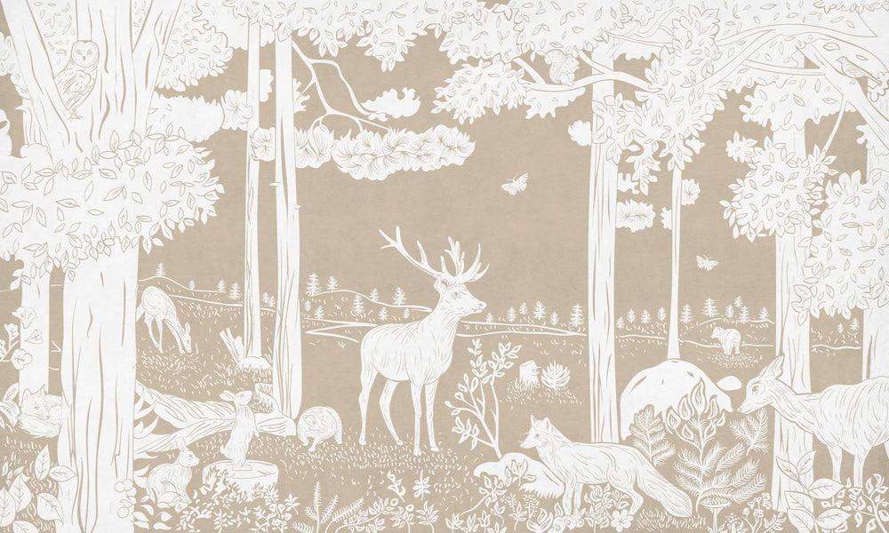 Mural Monochrome Forest Brown – Kikki Belle – imagem 1