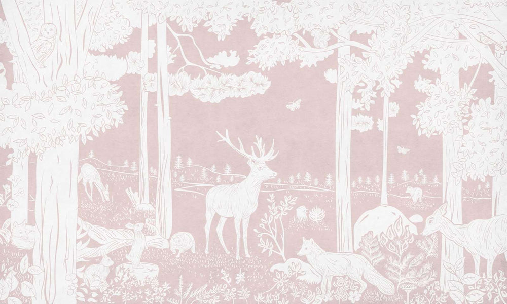 Mural Monochrome Forest Pink – Kikki Belle – imagem 1