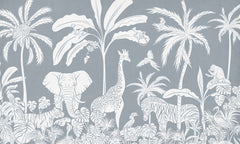 Mural Monochrome Jungle Blue – Kikki Belle – imagem 1