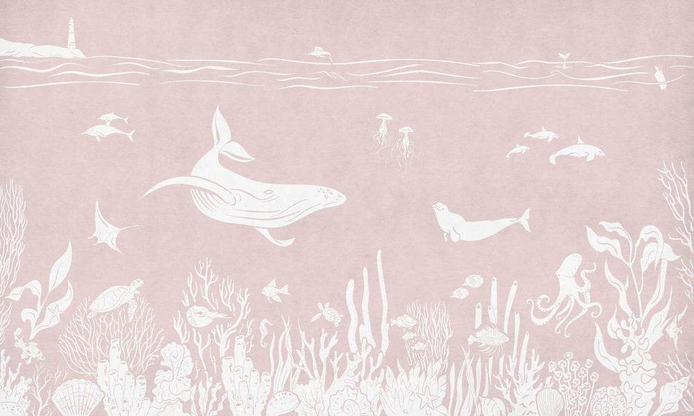 Mural Monochrome Sea Pink – Kikki Belle – imagem 1