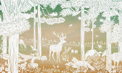 Mural Monochrome Forest Green Sky – Kikki Belle – imagem 1