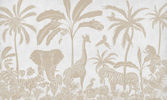 Mural Monochrome Jungle White Vintage – Kikki Belle – imagem 1