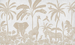Mural Monochrome Jungle White Vintage – Kikki Belle – imagem 1