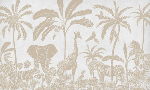 Mural Monochrome Jungle White Vintage – Kikki Belle – imagem 1