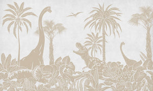 Mural Monochrome Dino White Vintage – Kikki Belle – imagem 1