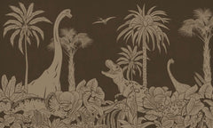 Mural Monochrome Dino Brown Vintage – Kikki Belle – imagem 1