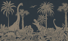 Mural Monochrome Dino Blue Vintage – Kikki Belle – imagem 1