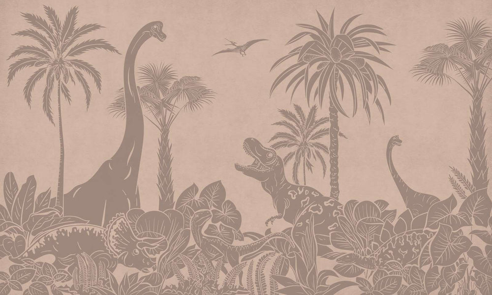 Mural Monochrome Dino Pink Vintage – Kikki Belle – imagem 1
