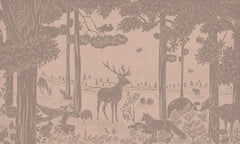 Mural Monochrome Forest Pink Vintage – Kikki Belle – imagem 1