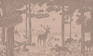 Mural Monochrome Forest Pink Vintage – Kikki Belle – imagem 1