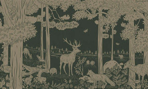 Mural Monochrome Forest Green Vintage – Kikki Belle – imagem 1