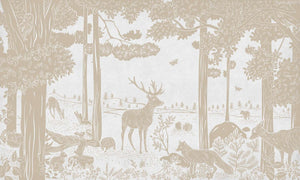 Mural Monochrome Forest White Vintage – Kikki Belle – imagem 1