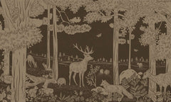 Mural Monochrome Forest Brown Vintage – Kikki Belle – imagem 1