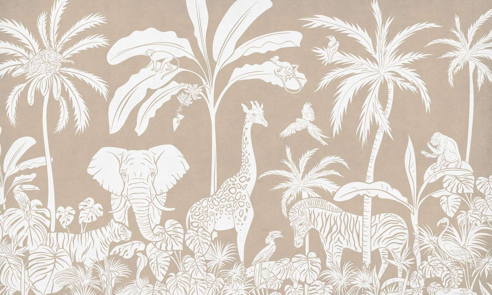 Mural Monochrome Jungle Brown – Kikki Belle – imagem 1