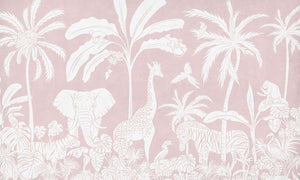 Mural Monochrome Jungle Pink – Kikki Belle – imagem 1