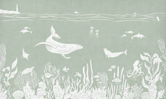 Mural Monochrome Sea Green – Kikki Belle – imagem 1