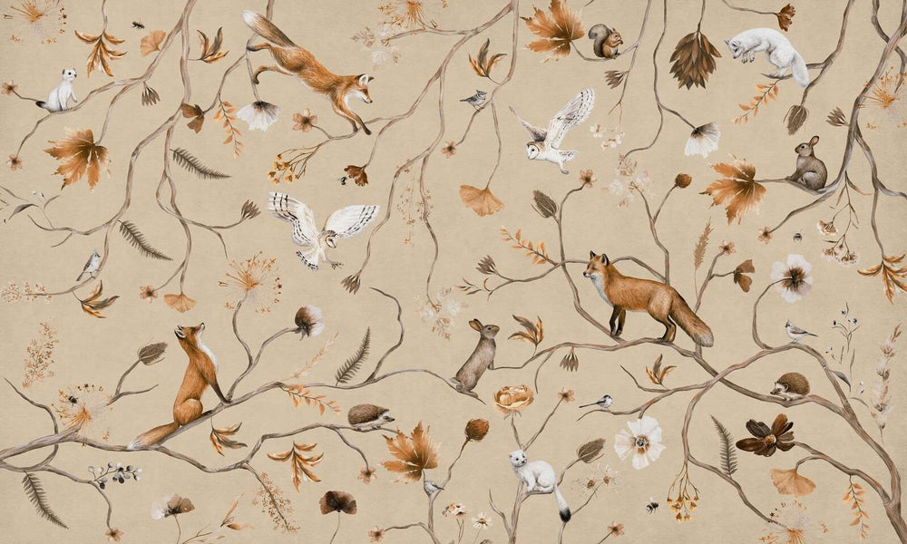 Mural Playful Forest beige – Kikki Belle – imagem 1