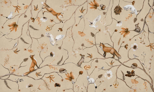 Mural Playful Forest beige – Kikki Belle – imagem 1