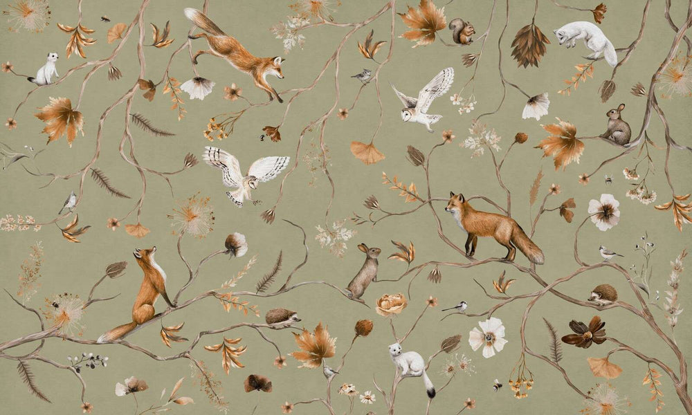 Mural Playful Forest green – Kikki Belle – imagem 1
