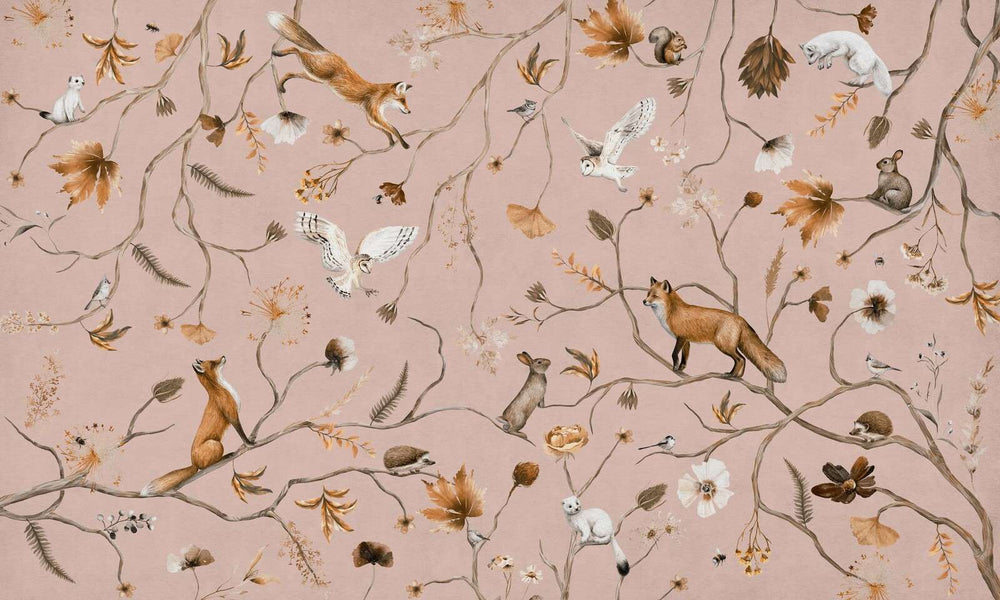 Mural Playful Forest pink – Kikki Belle – imagem 1