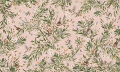 Mural Playful Robins pink – Kikki Belle – imagem 1