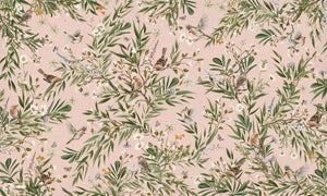 Mural Playful Robins pink – Kikki Belle – imagem 1