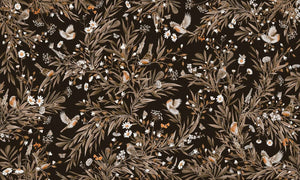 Mural Playful Robins Vintage black – Kikki Belle – imagem 1