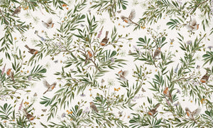 Mural Playful Robins white – Kikki Belle – imagem 1
