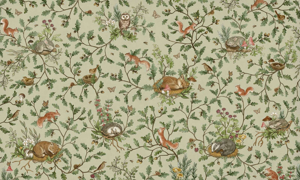 Mural Playful Woods green – Kikki Belle – imagem 1