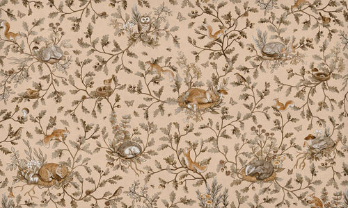 Mural Playful Woods Vintage beige – Kikki Belle – imagem 1