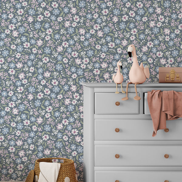 Papel de Parede Daisy – Blue – Pastelowe Love – imagem 4