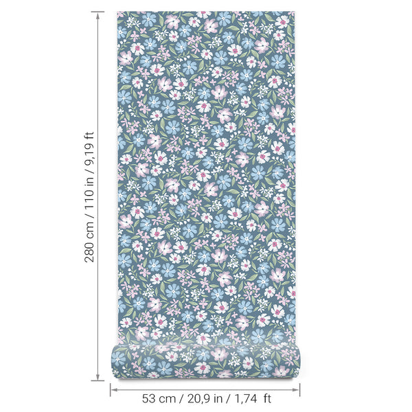 Papel de Parede Daisy – Blue – Pastelowe Love – imagem 8