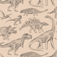 Papel de Parede Dinosaurs – Beige – Pastelowe Love – imagem 1