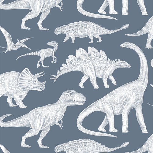 Papel de Parede Dinosaurs – Blue – Pastelowe Love – imagem 1