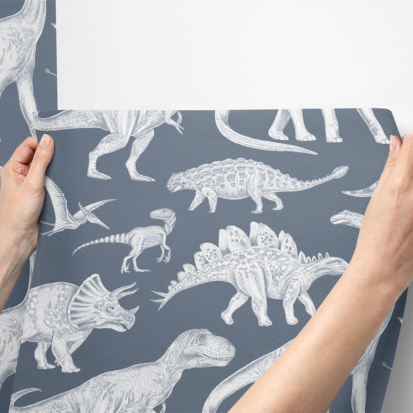 Papel de Parede Dinosaurs – Blue – Pastelowe Love – imagem 7