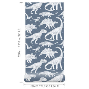 Papel de Parede Dinosaurs – Blue – Pastelowe Love – imagem 8